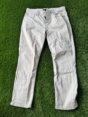 Lucky Brand Men's Cream Athletic Straight Jeans